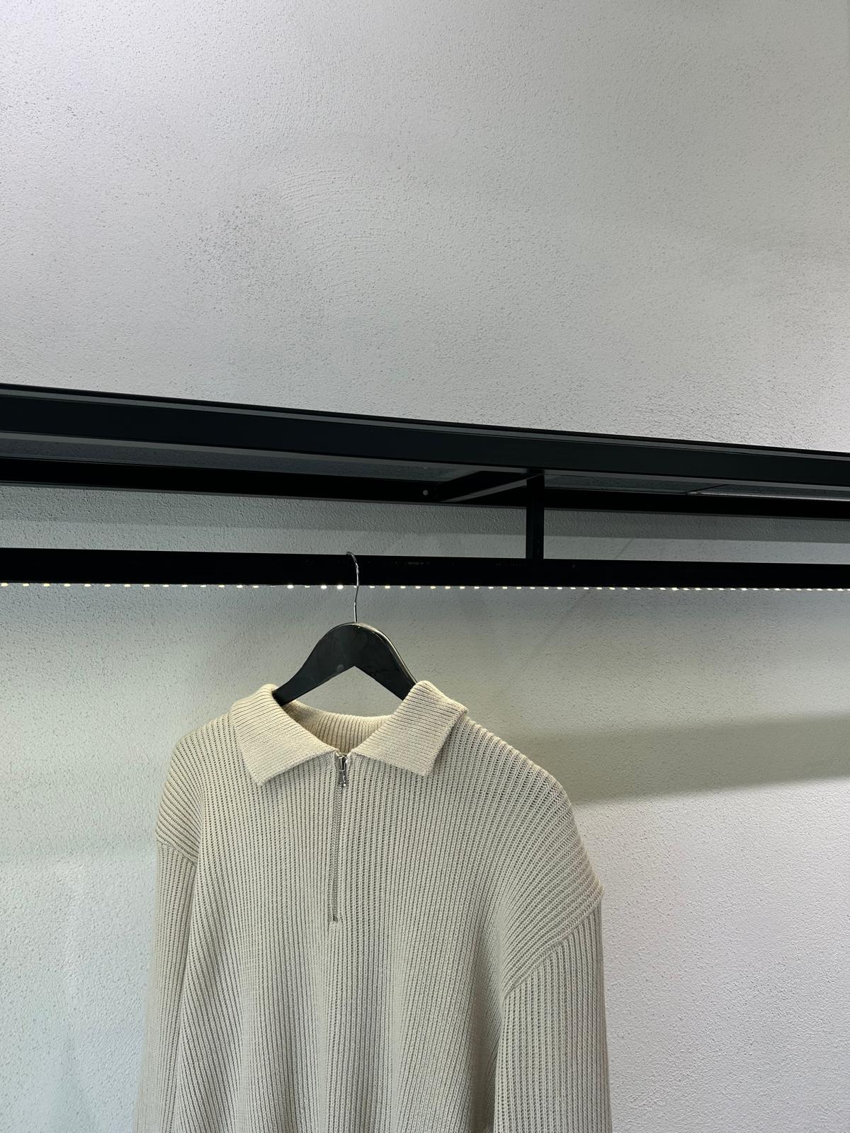POLO MISTO LANA CON ZIP - 1542
