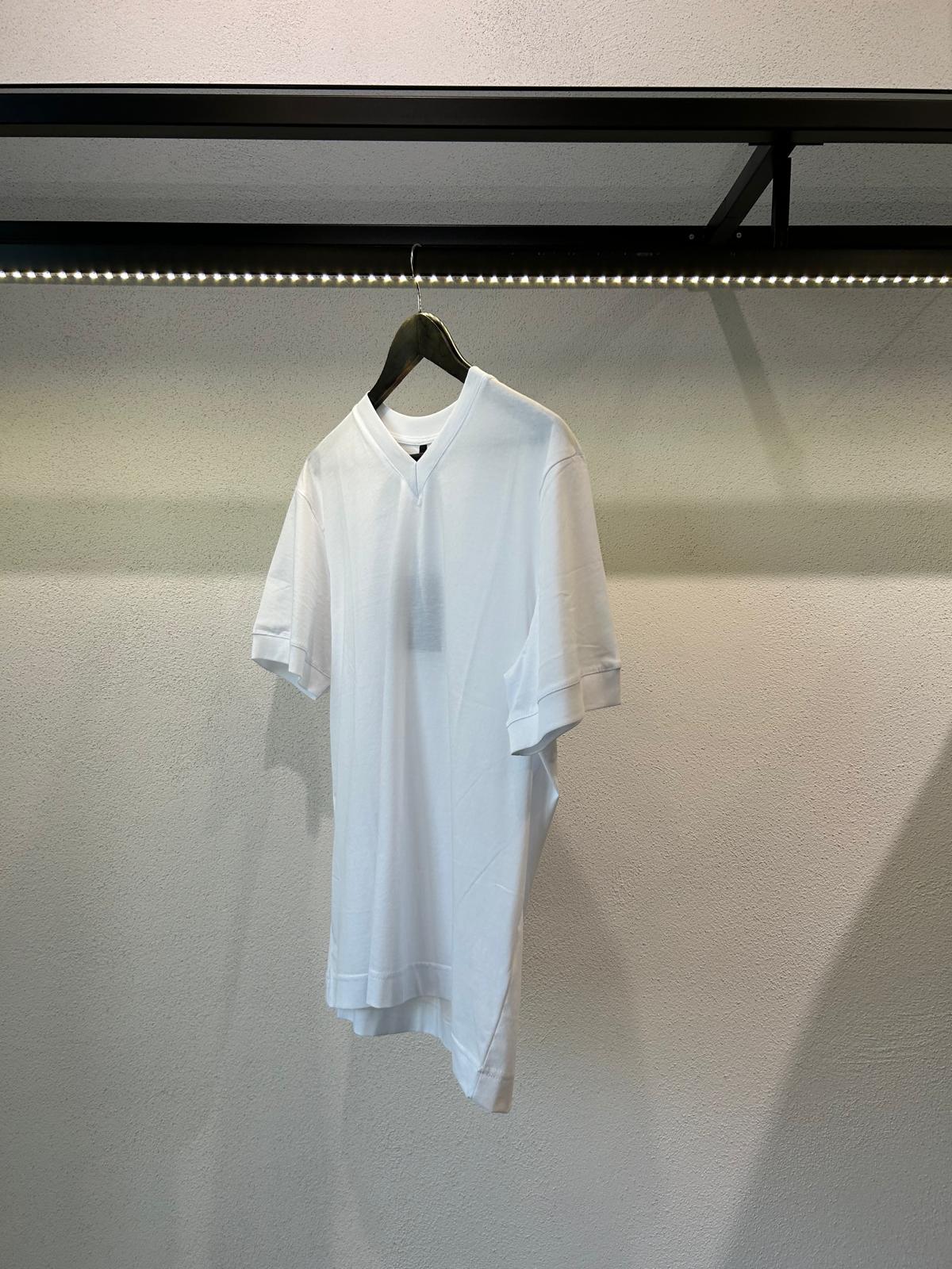 T SHIRT IN FILO DI SCOZIA SCOLLO A V - 1361