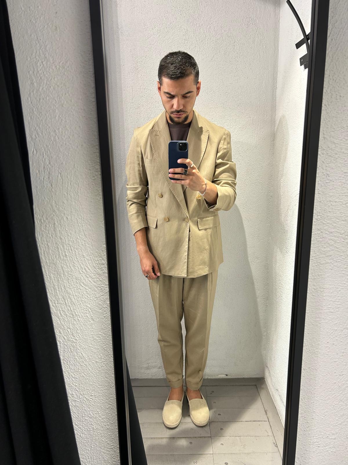 ABITO DOPPIOPETTO TEX LINO CON PANTALONE TOKYO - 1181