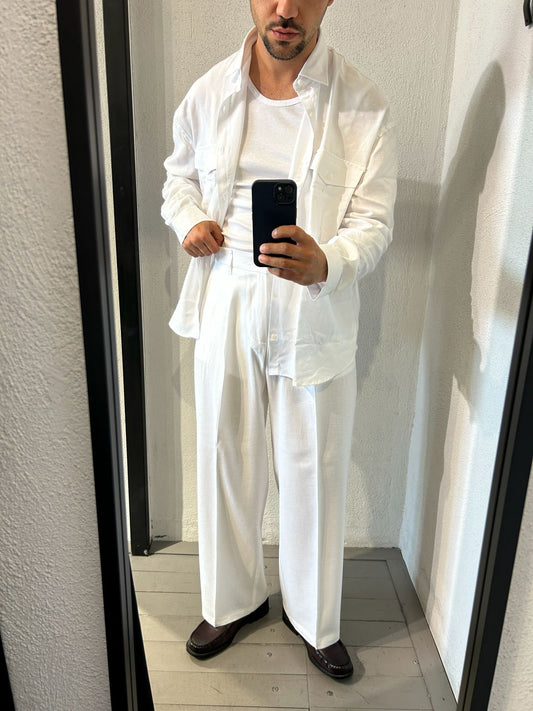 PANTALONE SOFT IN MISTO LINO - 1666