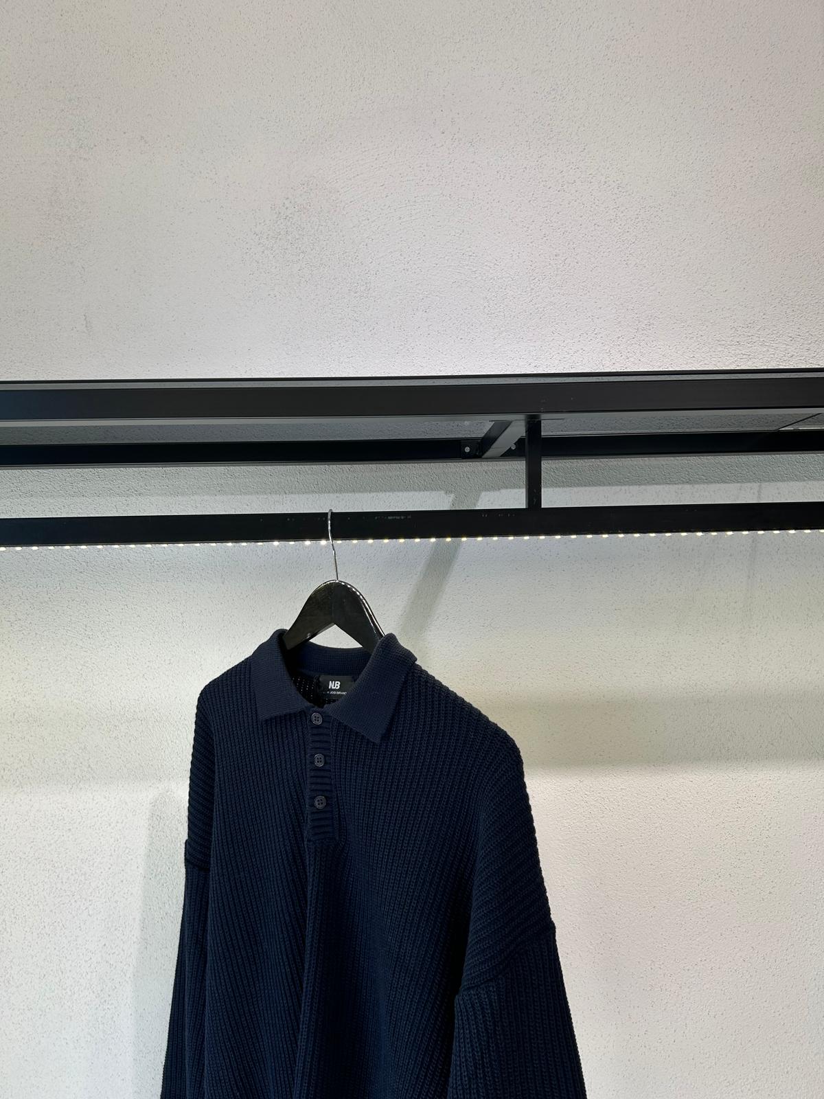 MAGLIONE POLO OVERSIZE CON BOTTONI - 1259