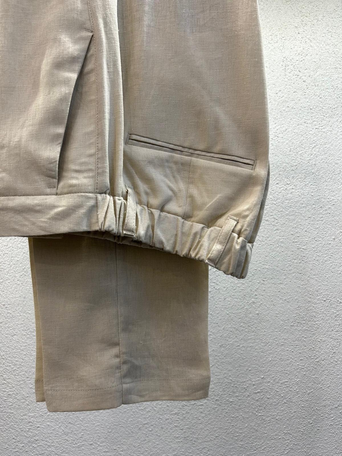 PANTALONE MAPPAMONDO IN MISTO LINO  - 1108