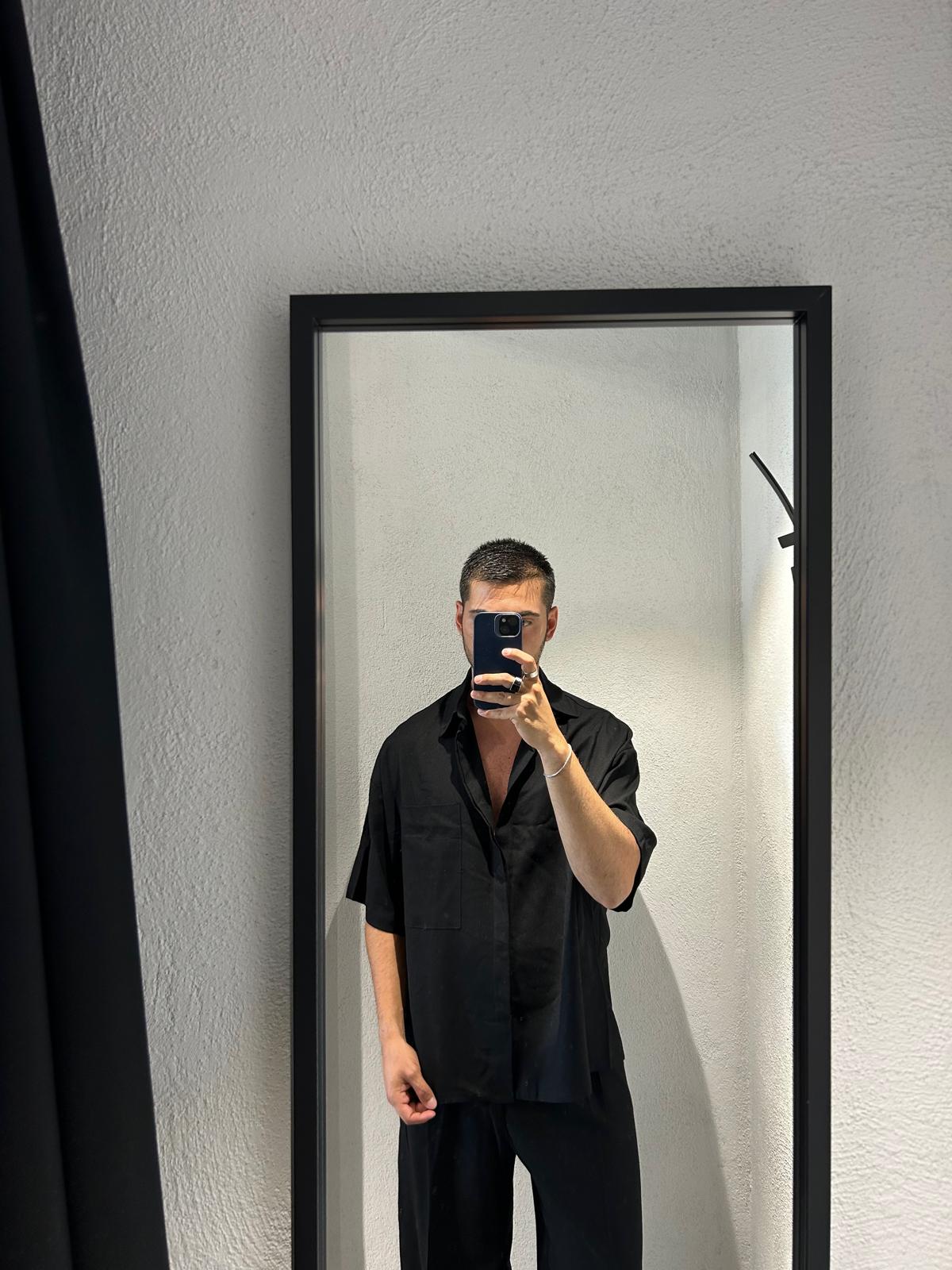 CAMICIA MARINO IN PURO LINO DA COMPLETO - 1426