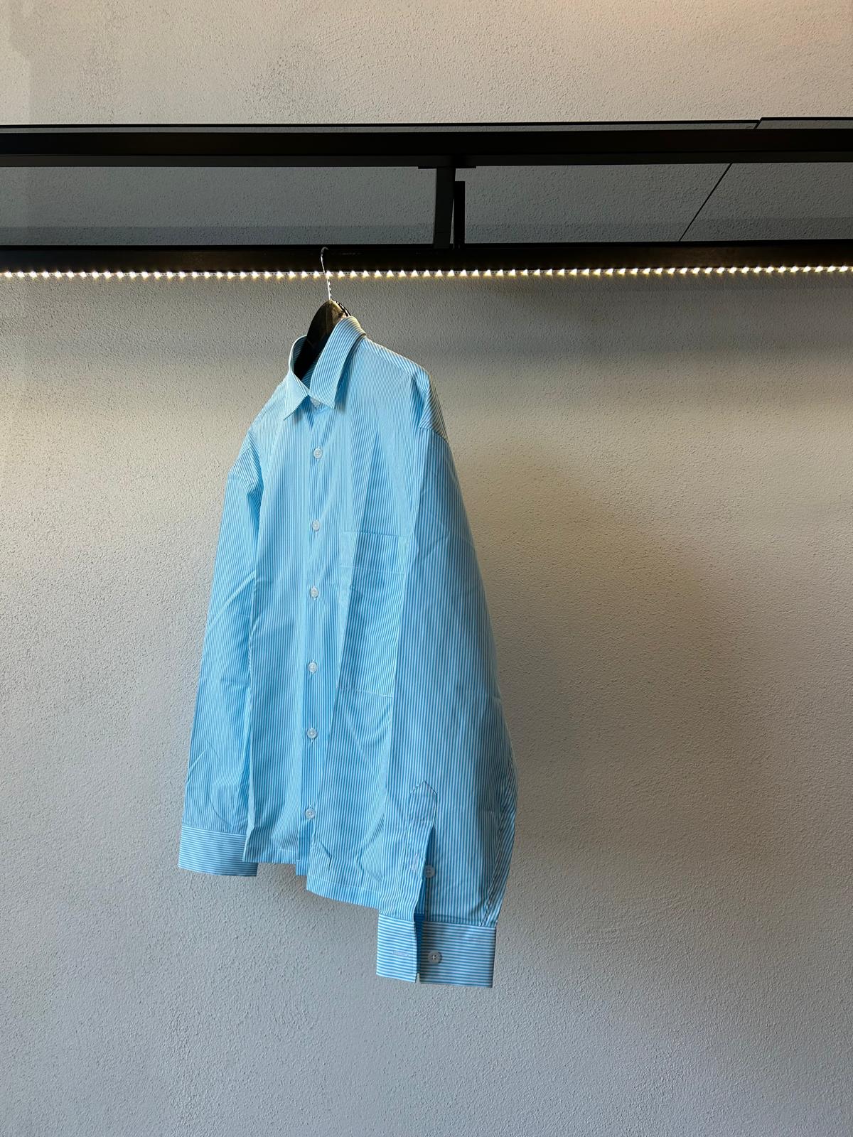 CAMICIA CROPPED OVERSIZE RIGA STRETTA - 1319