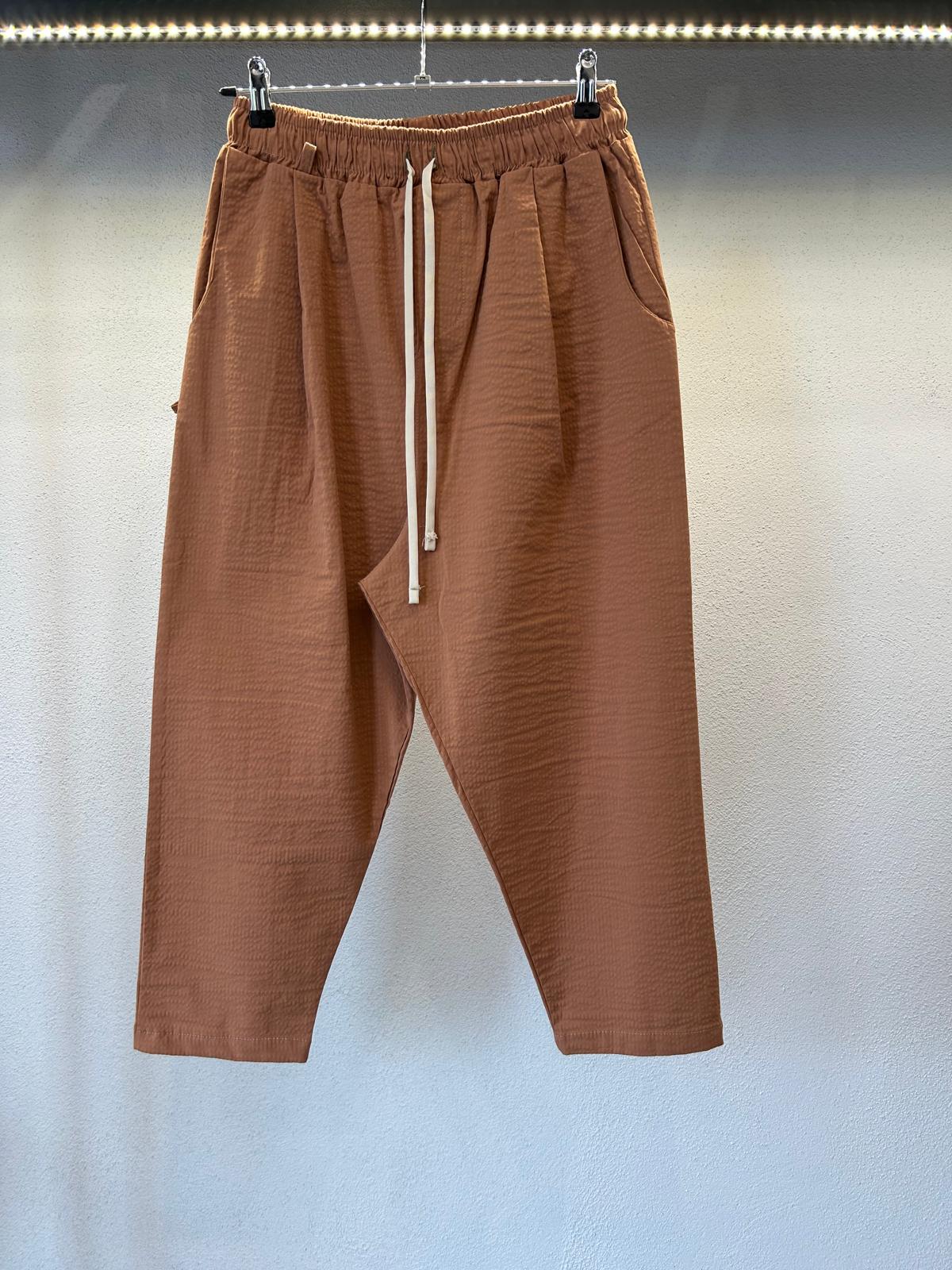 PANTALACCIO IN COTONE GOFFRATO DA COMPLETO - 1080