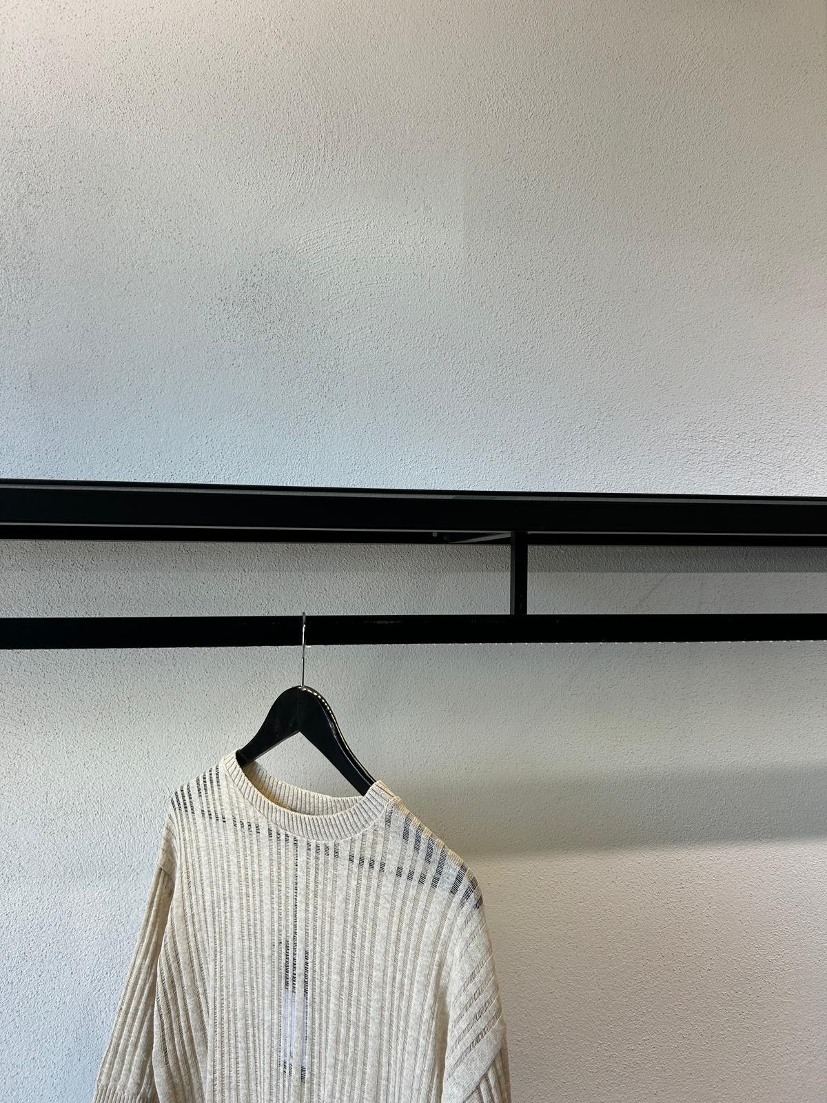 MAGLIA IN FILO A COSTE TRAFORATA - 1657