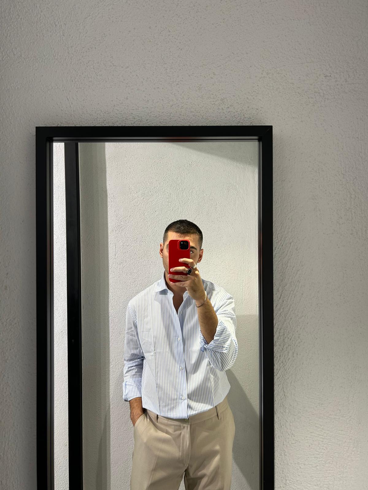 CAMICIA IN COTONE A RIGHE - 1518