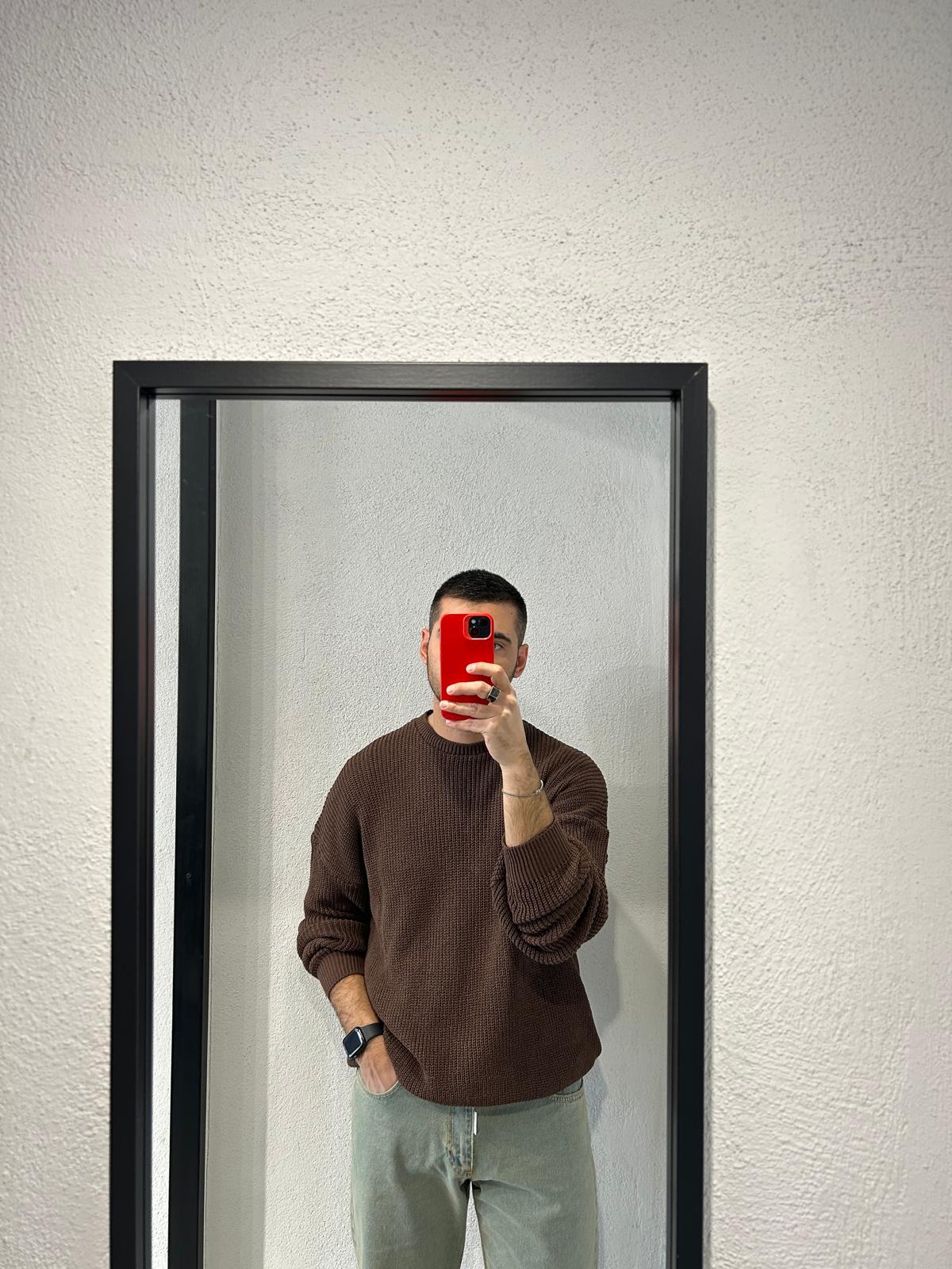 MAGLIA OVERSIZE IN FILO A COSTA INGLESE - 1609