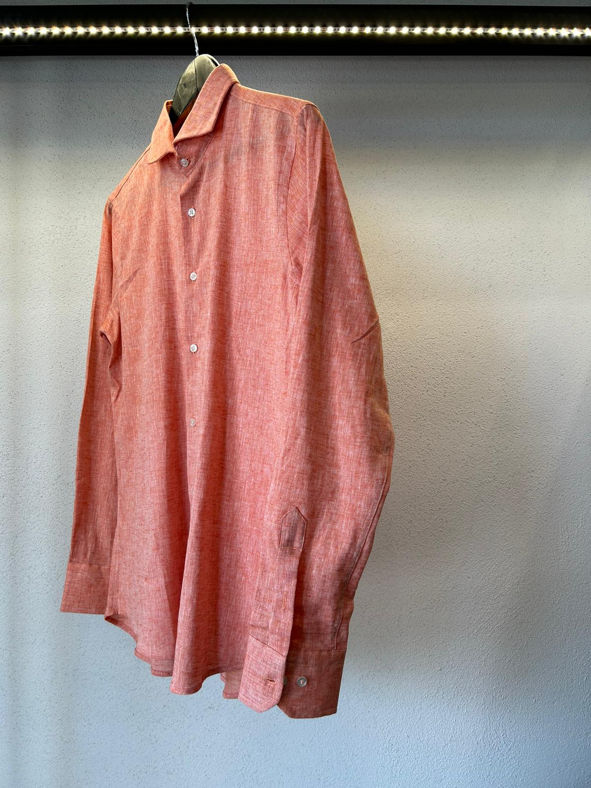 CAMICIA REGULAR IN LINO COLLO FRANCESE - 1118