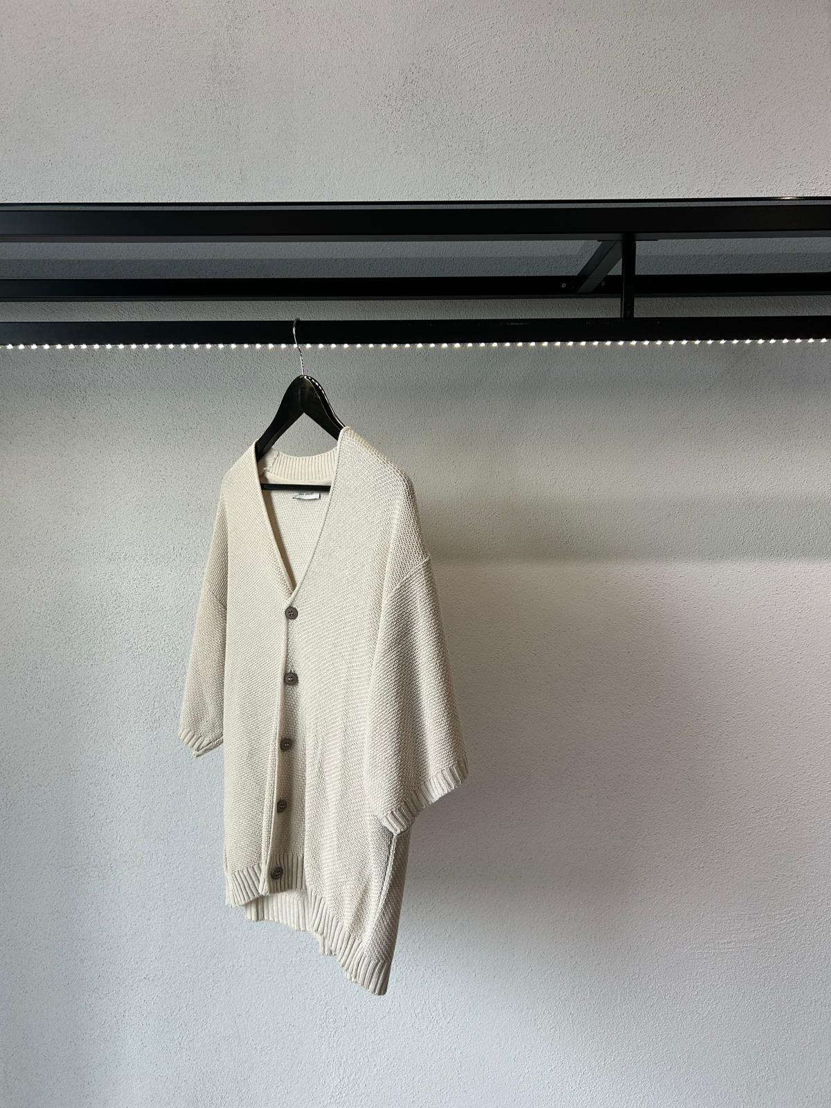 CARDIGAN IN FILO MANICA CORTA - 1642