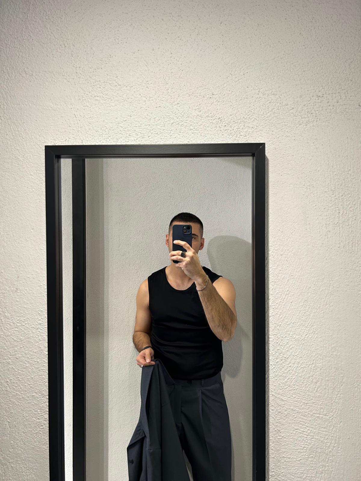 CANOTTA SLIM FIT IN FILO DI SCOZIA - 1631