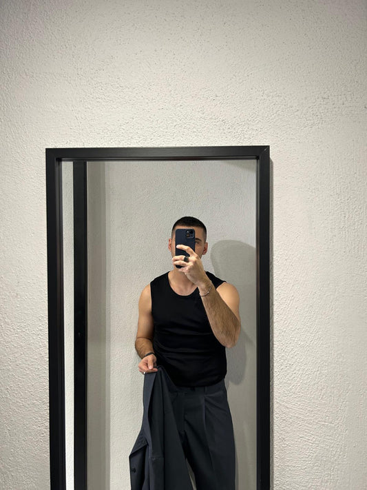 CANOTTA SLIM FIT IN FILO DI SCOZIA - 1631