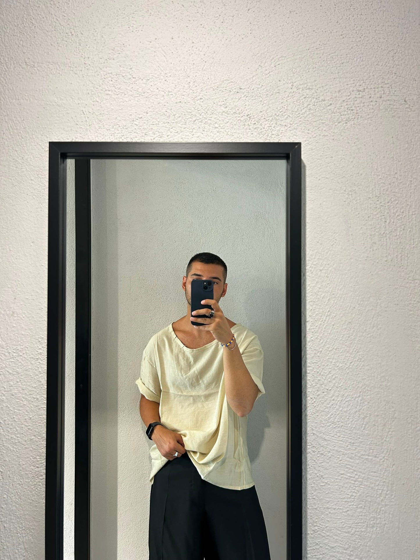 T-SHIRT OVER SCOLLO A BARCA IN MISTO VISCOSA - 1671