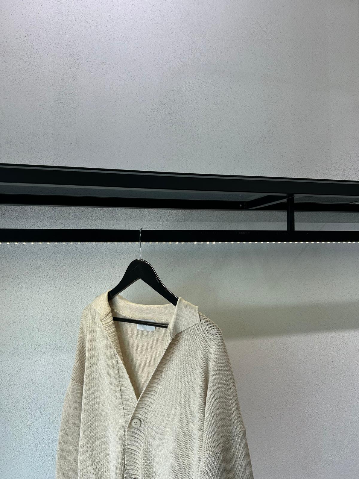 CARDIGAN COLLO POLO DUE BOTTONI IN FILO - 1601