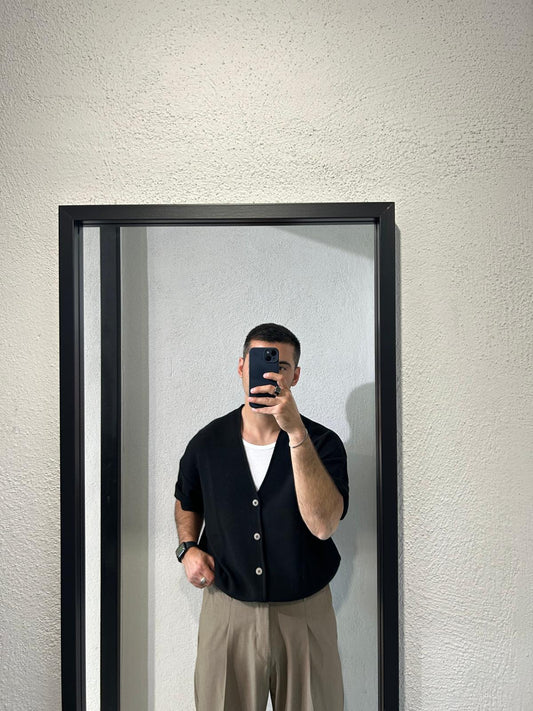 CARDIGAN IN FILO MANICA CORTA - 1642