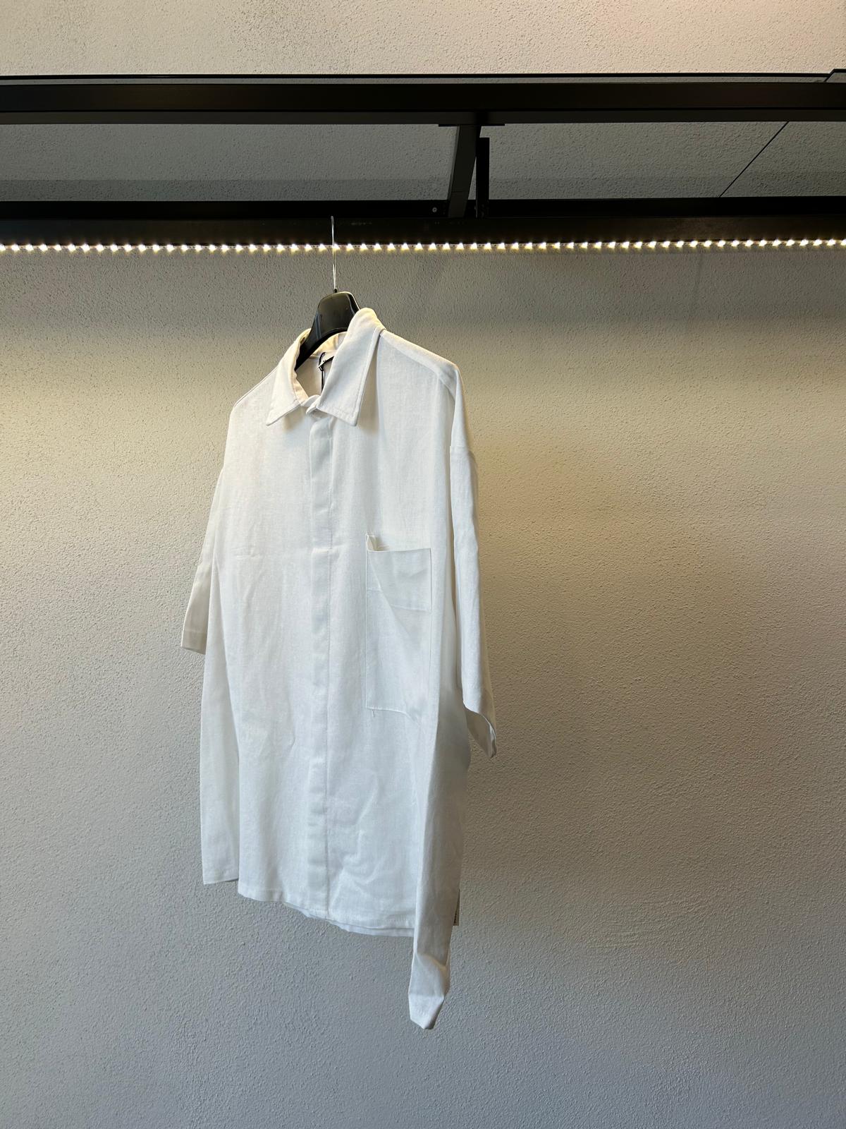 CAMICIA MARINO IN PURO LINO DA COMPLETO - 1426