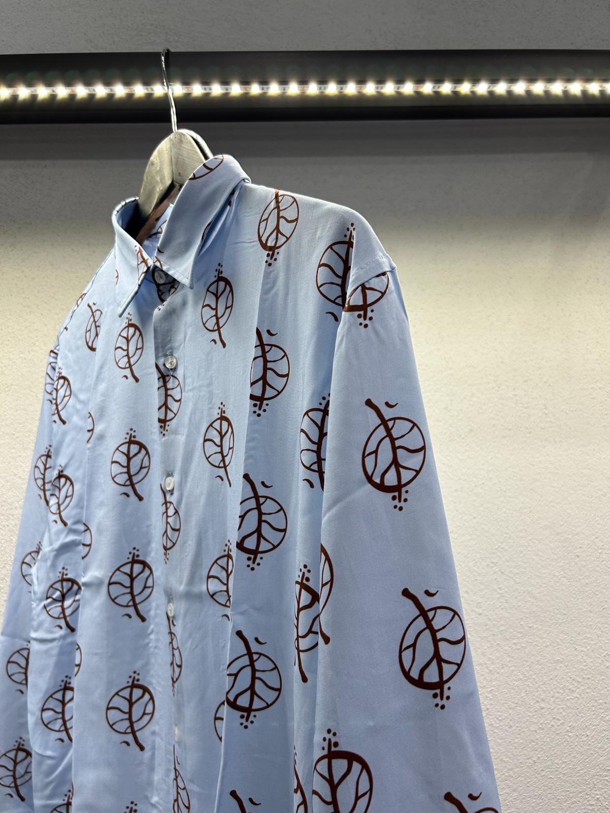 CAMICIA OVERSIZE IN VISCOSA FANTASIA - 1059