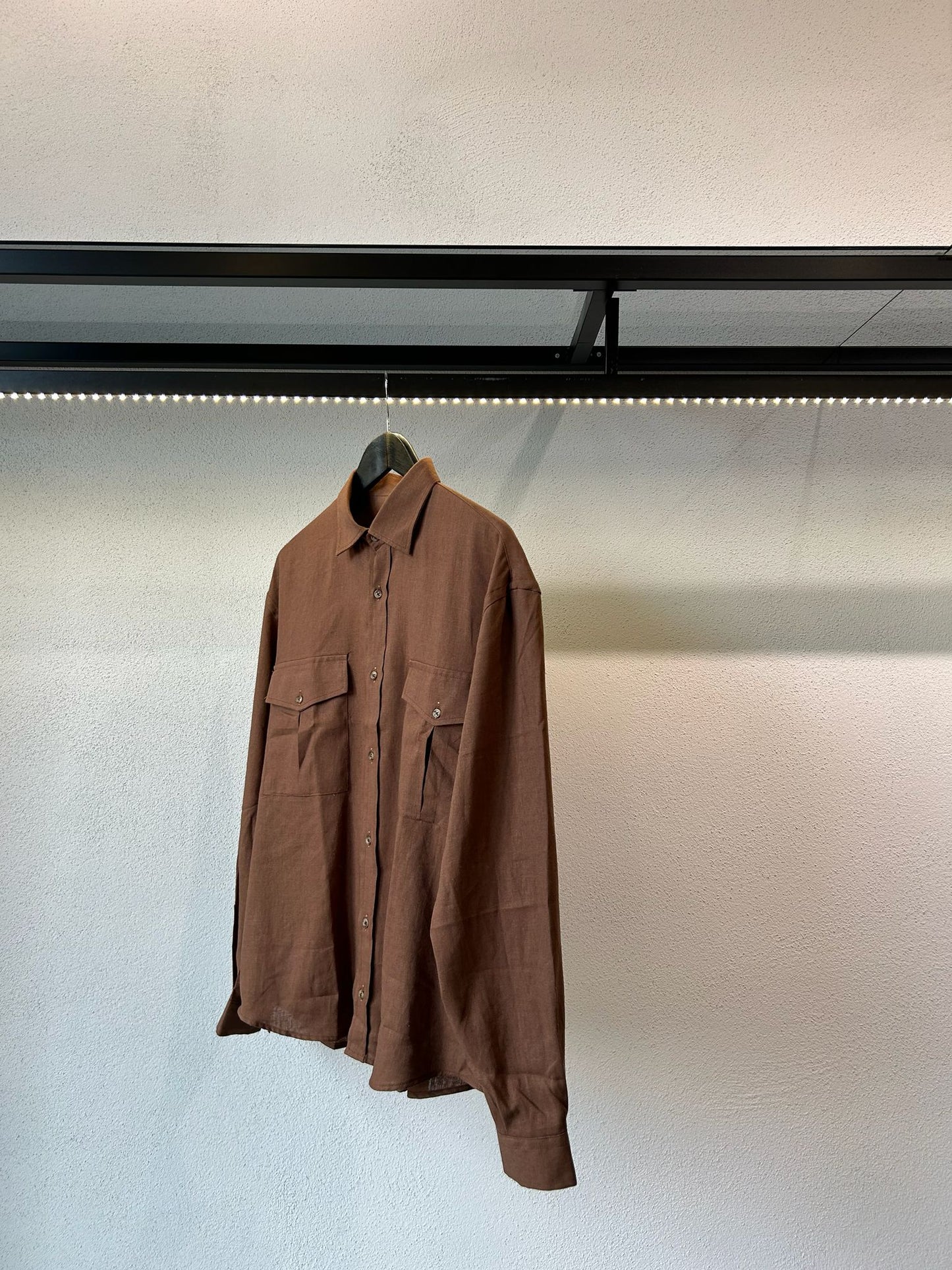SAHARIANA OVERSIZE IN MISTO LINO - 1680