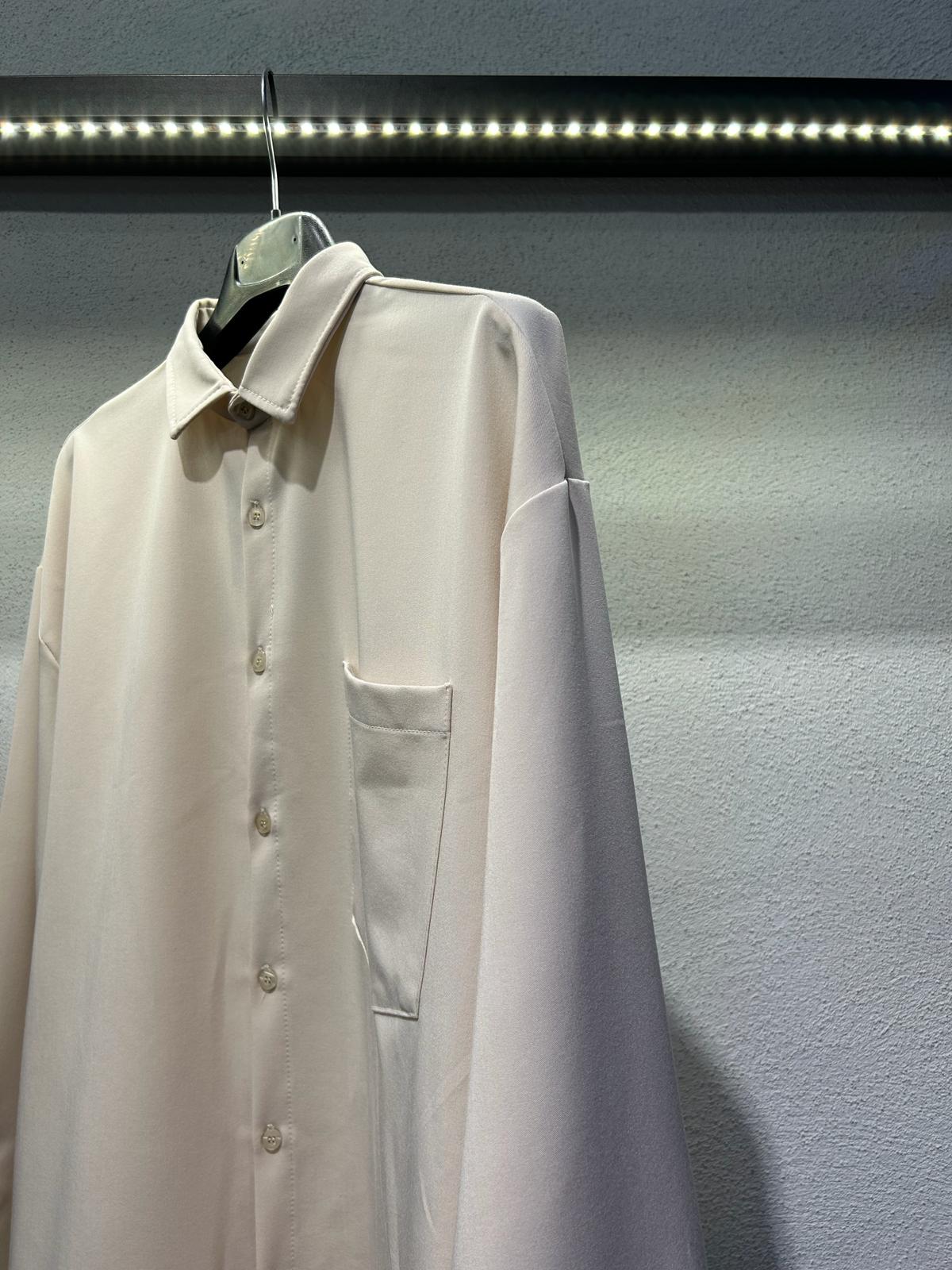 CAMICIA OVERSIZE CON TASCA DA COMPLETO - 1062