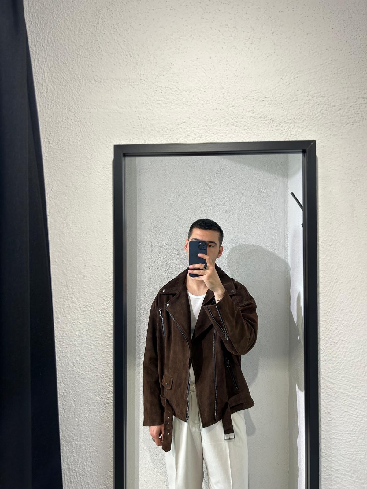 CHIODO IN CAMOSCIO OVERSIZE - 1647