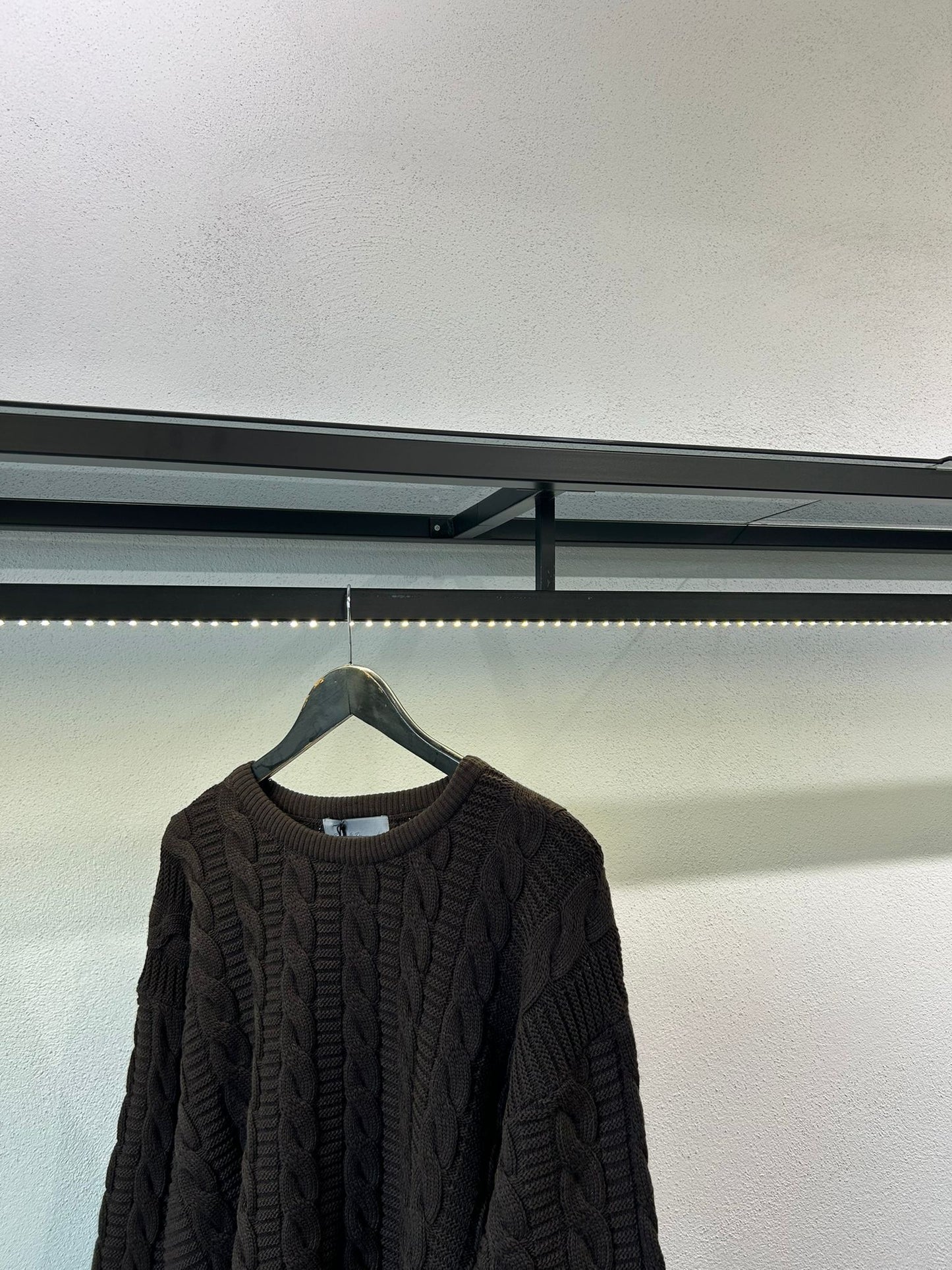 PULLOVER GIROCOLLO CON TRAMA CROP FIT - 1550