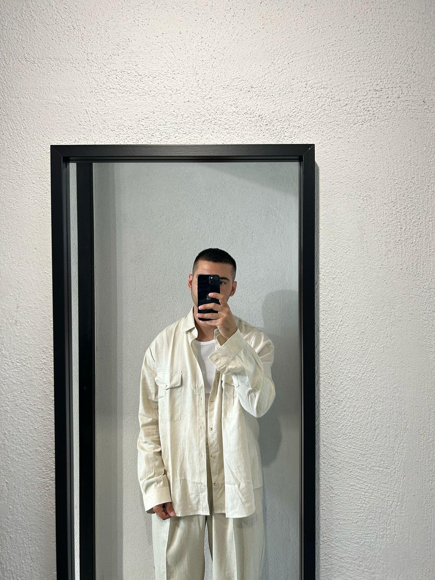 SAHARIANA OVERSIZE IN MISTO LINO - 1680