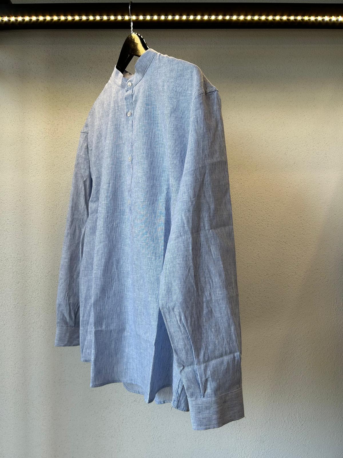 CAMICIA SERAFINO OVERSIZE FANTASIA RIGA SOTTILE - 1169