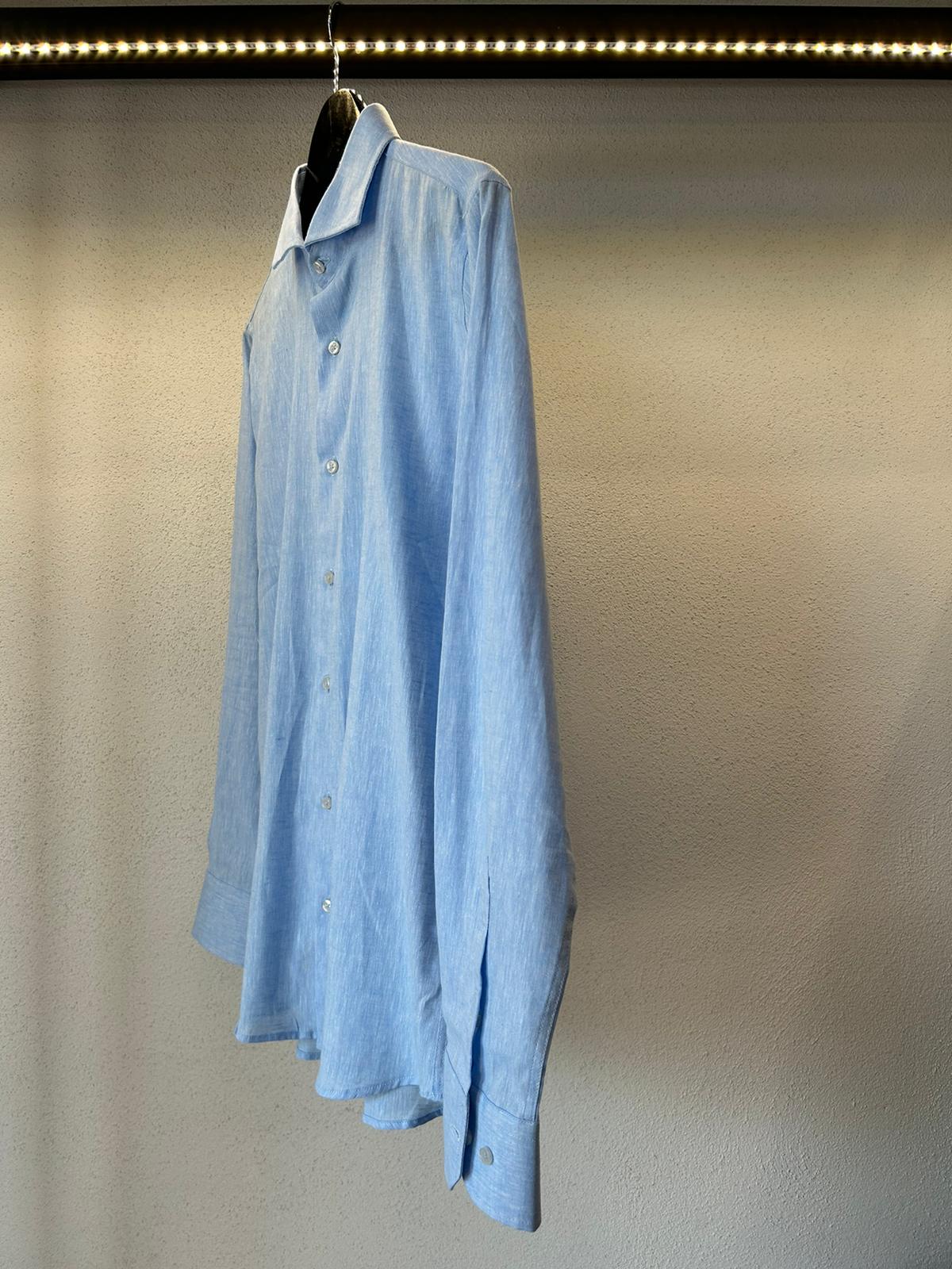 CAMICIA REGULAR IN LINO COLLO FRANCESE - 1118