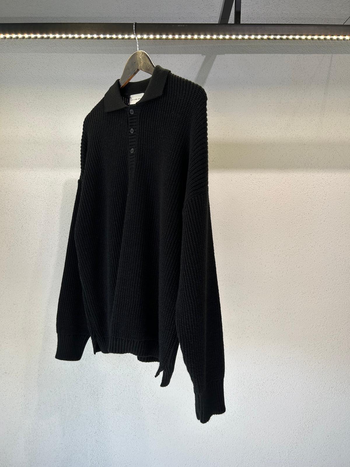 MAGLIONE POLO OVERSIZE CON BOTTONI - 1259