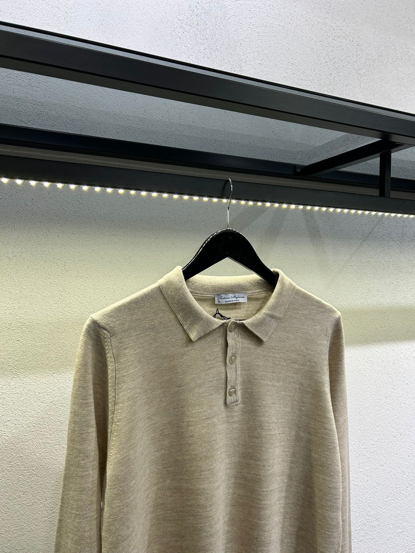 POLO REGULAR IN LANA RASATA - 1564