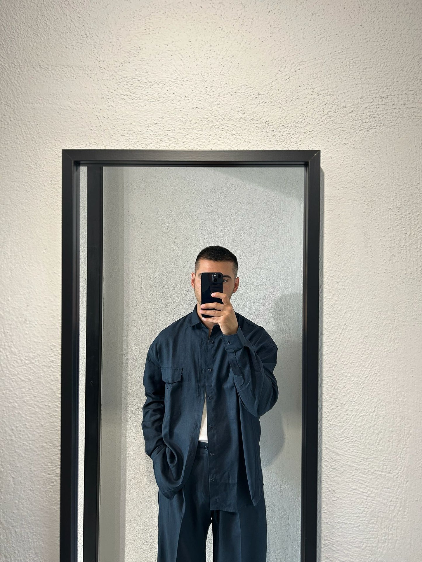SAHARIANA OVERSIZE IN MISTO LINO - 1680