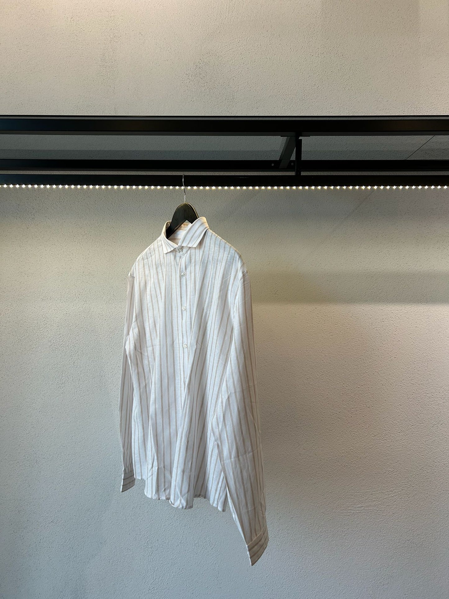 CAMICIA OVER IN LINO RIGA LARGA - 1667