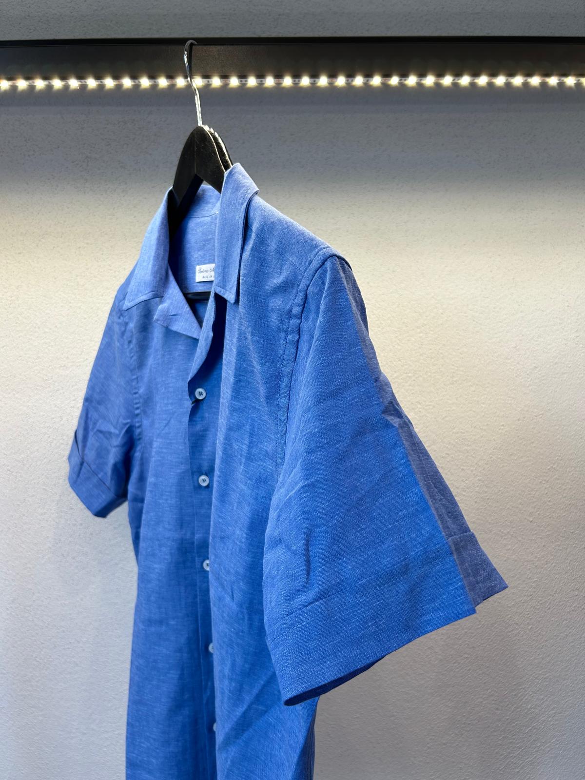 CAMICIA IN LINO M/M COLLO BOWLING - 1186