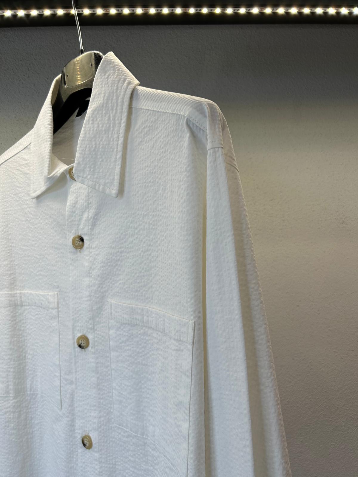 CAMICIA IN COTONE GOFFRATO DA COMPLETO - 1079