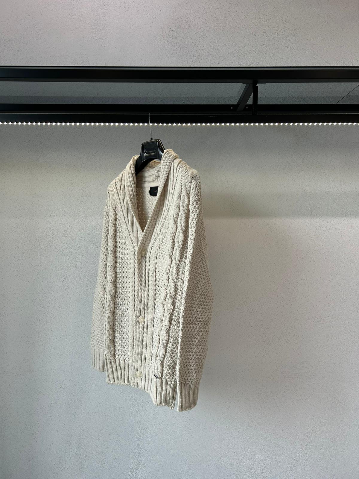 CARDIGAN SCIALLATO CON TRAMA - 1548