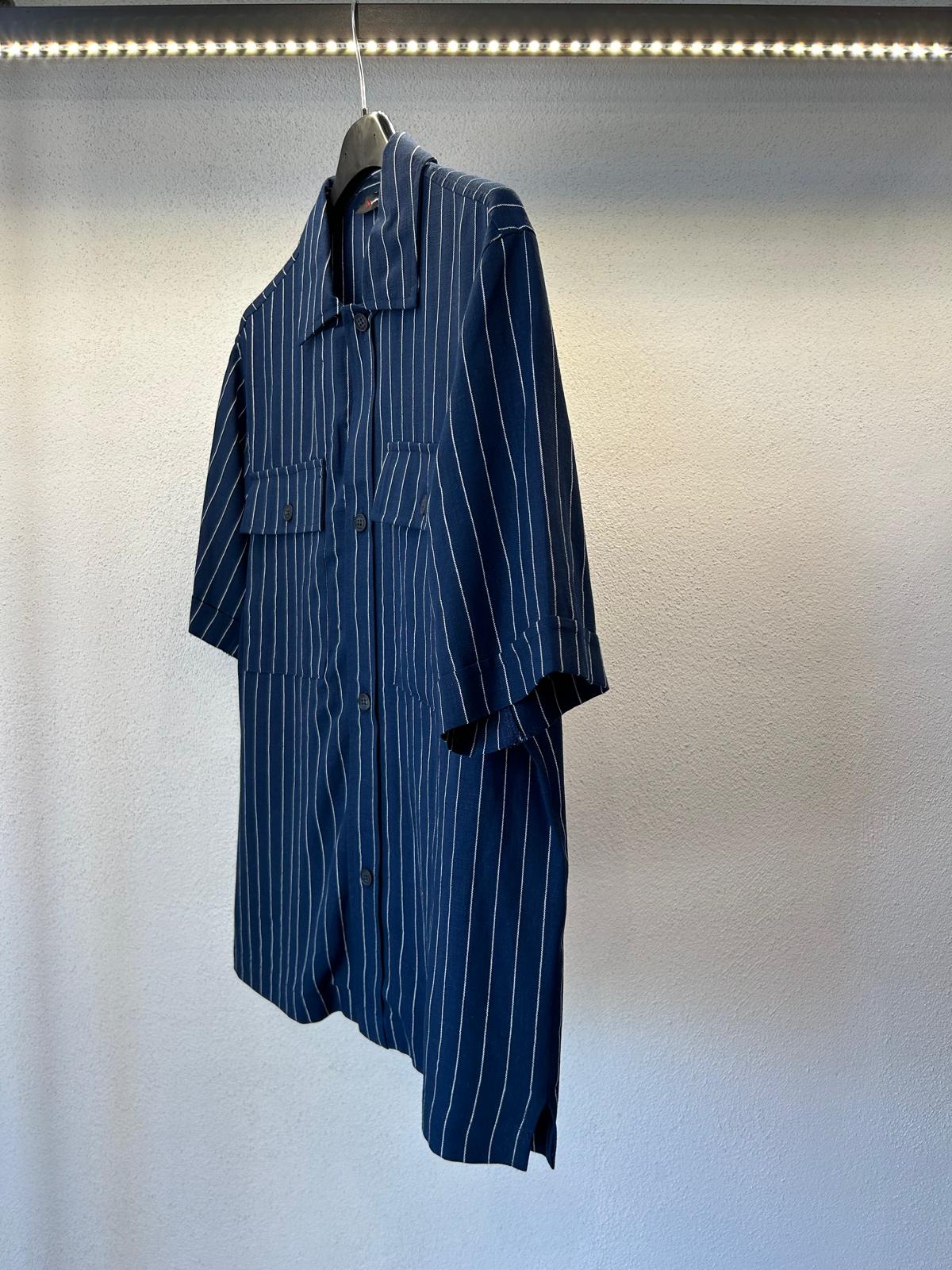 CAMICIA IOS COMODA IN LINO M/M FANTASIA RIGA - 1195