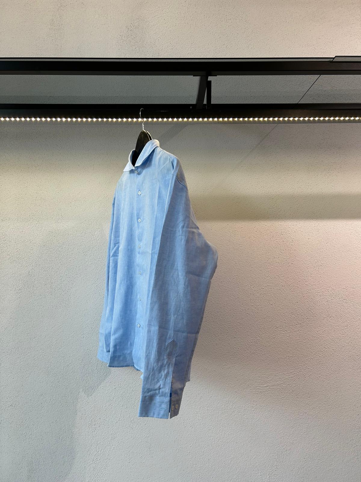 CAMICIA OVERSIZE IN LINO TINTA UNITA - 1720