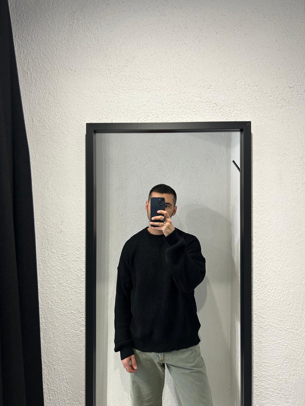 MAGLIA OVERSIZE IN FILO A COSTA INGLESE - 1609