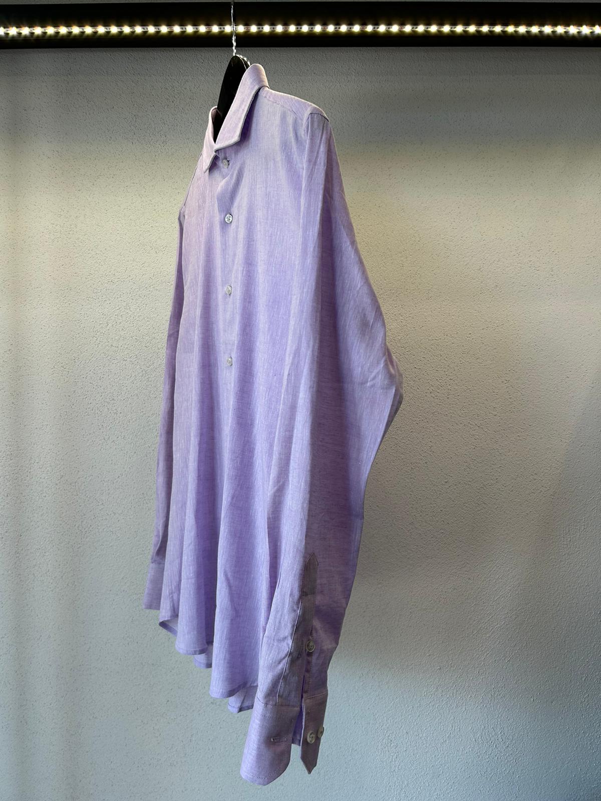 CAMICIA REGULAR IN LINO COLLO FRANCESE - 1118