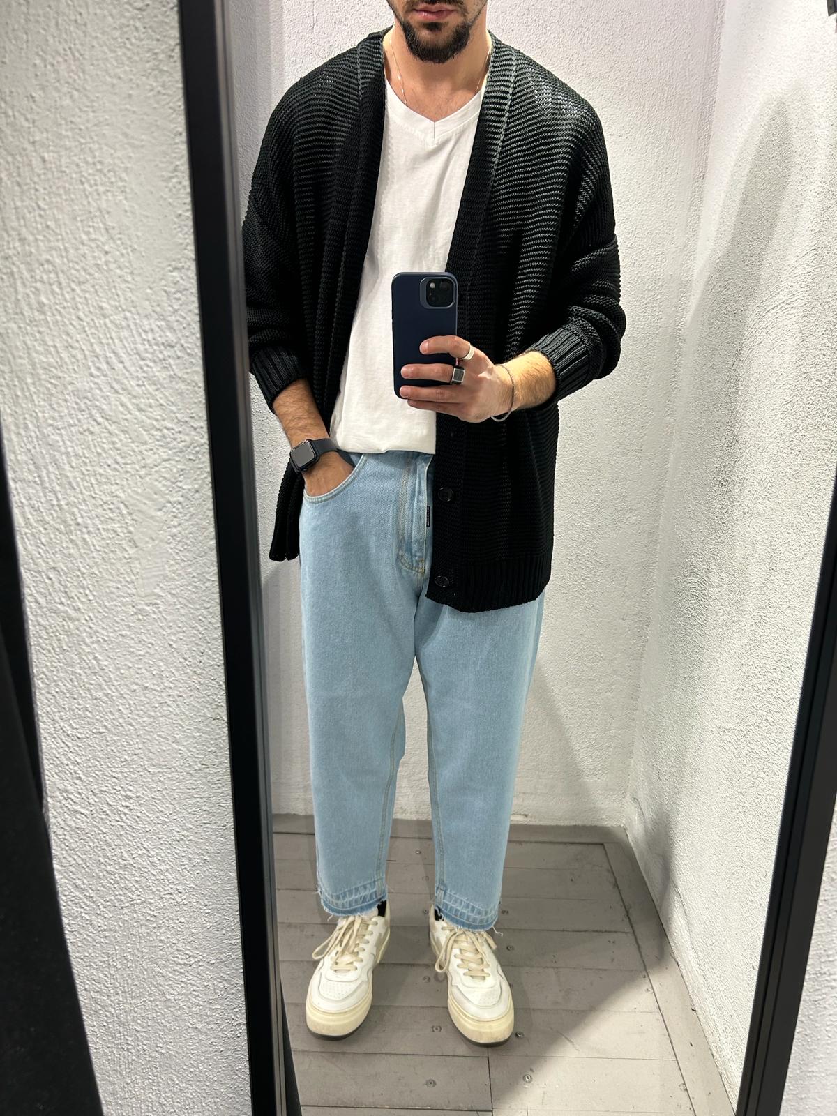 JEANS CROPPED FIT SFRANGIATO - 1046