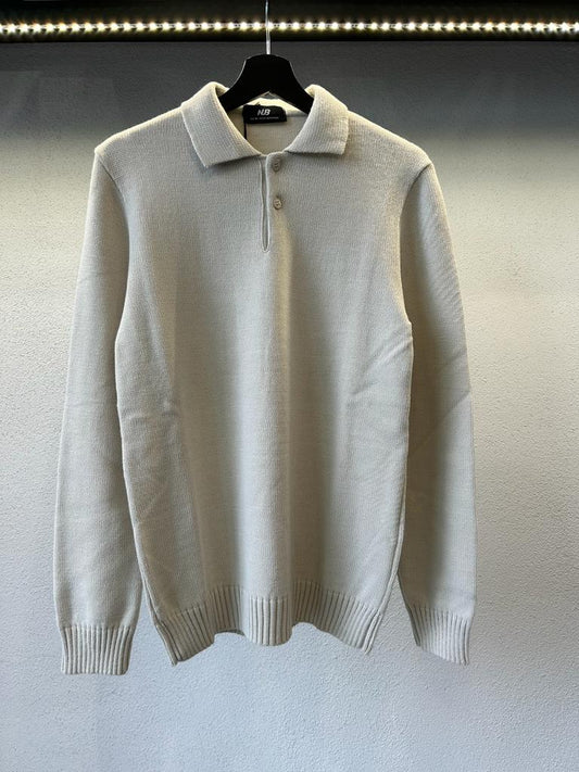 POLO BASIC MANICA LUNGA DUE BOTTONI