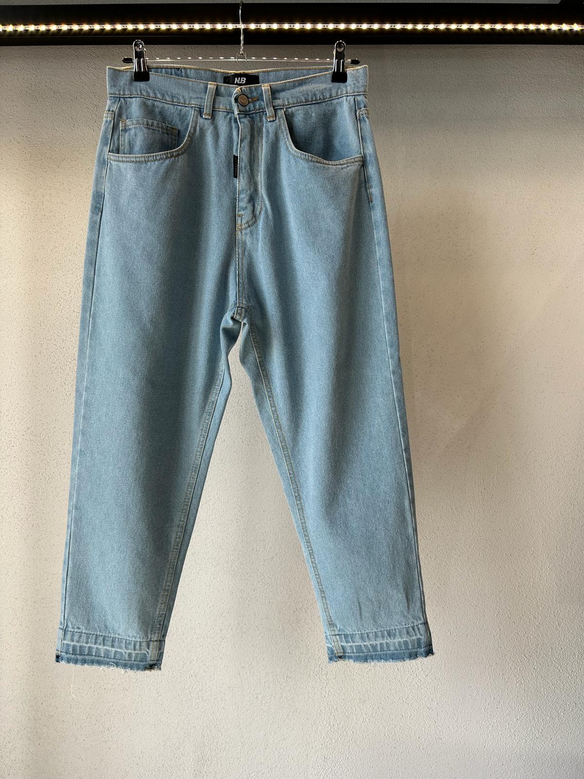 JEANS CROPPED FIT SFRANGIATO - 1046