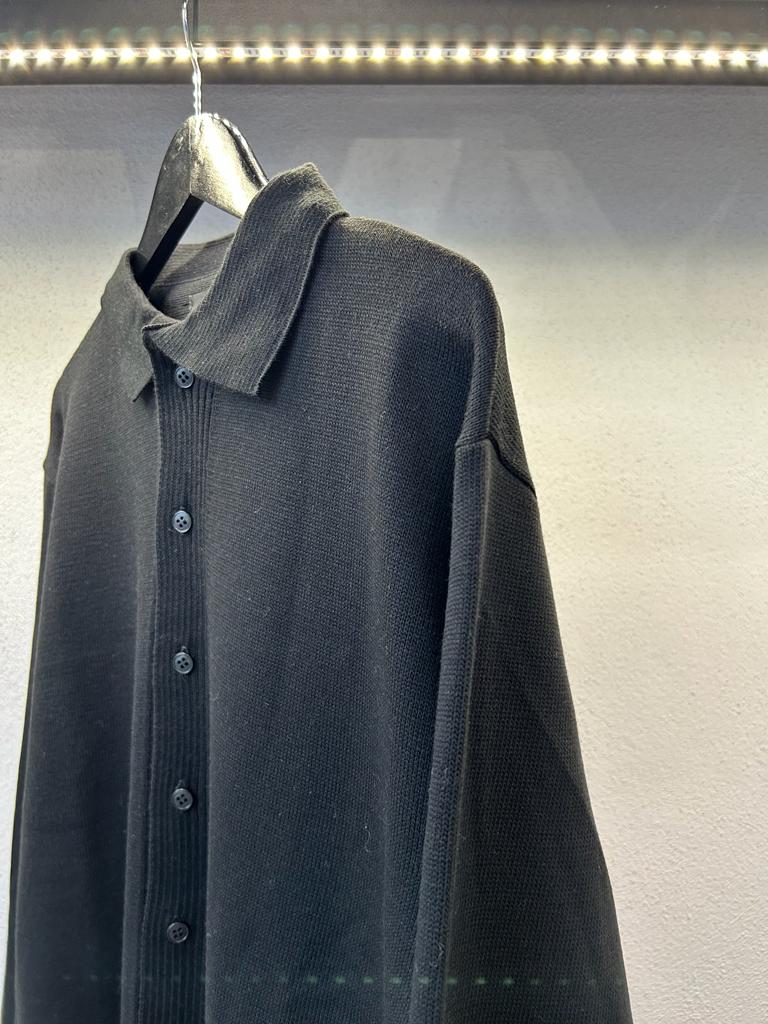 CARDIGAN COLLO POLLO IN LANA RASATA
