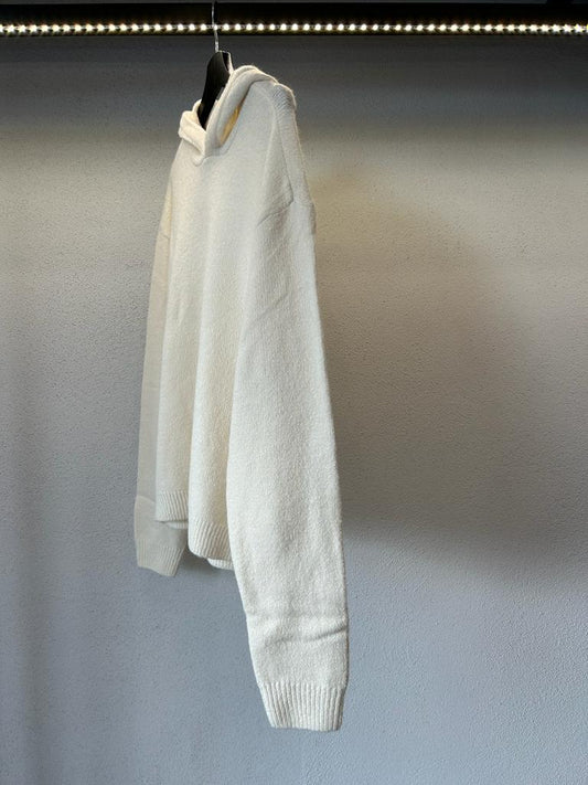 FELPA CROPPED IN MAGLIA CON CAPPUCCIO