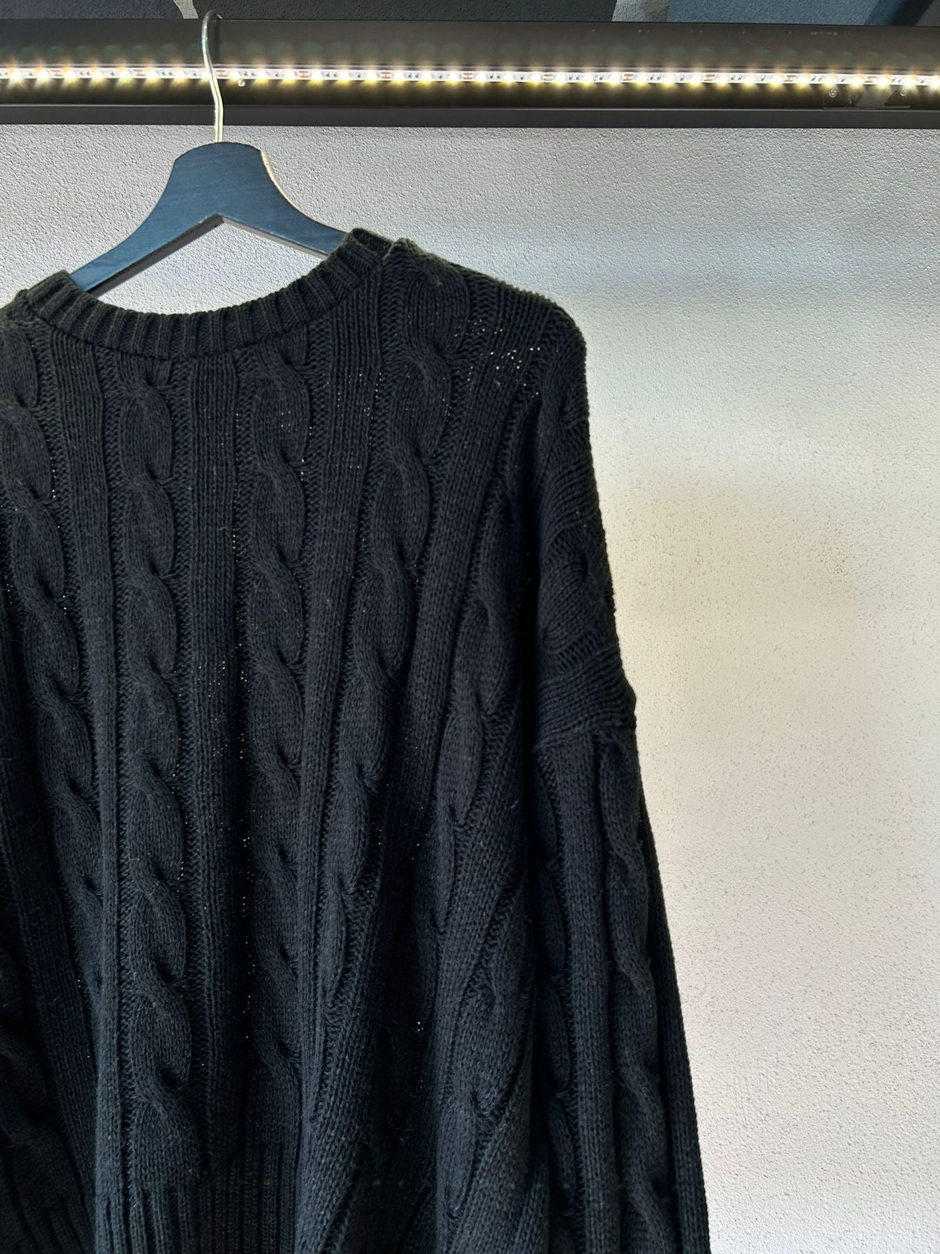 PULLOVER CROPPED GIROCOLLO CON TRAMA