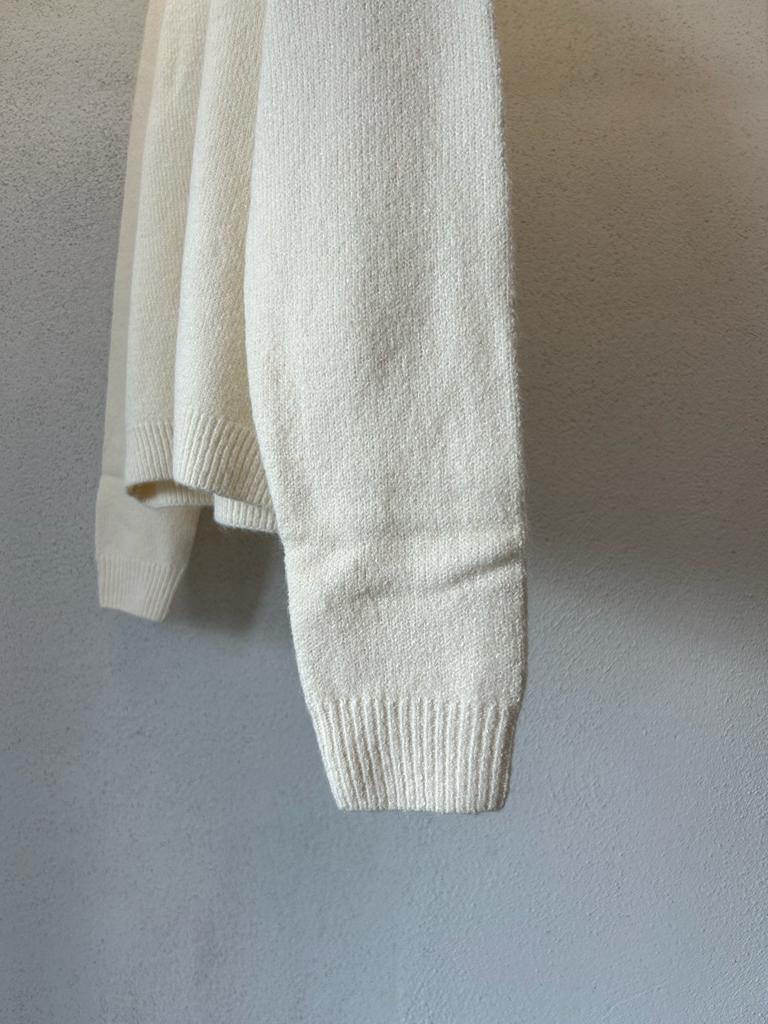 FELPA CROPPED IN MAGLIA CON CAPPUCCIO