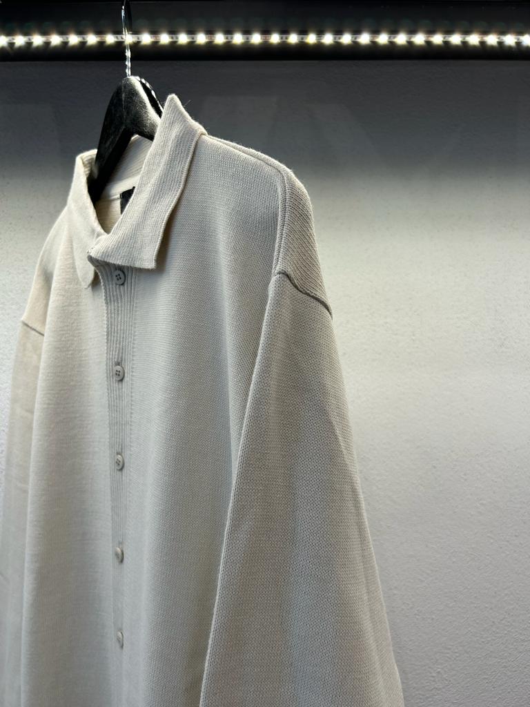 CARDIGAN COLLO POLLO IN LANA RASATA
