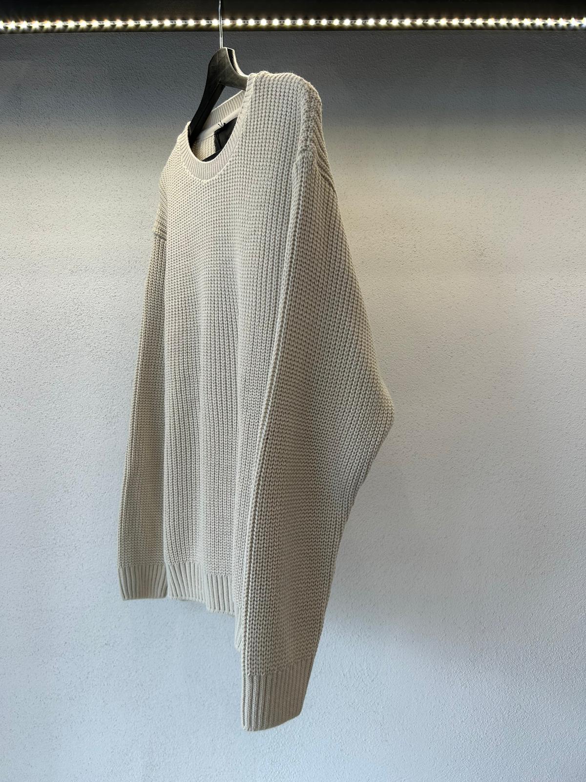 MAGLIONE GIROCOLLO IN LANA A COSTE
