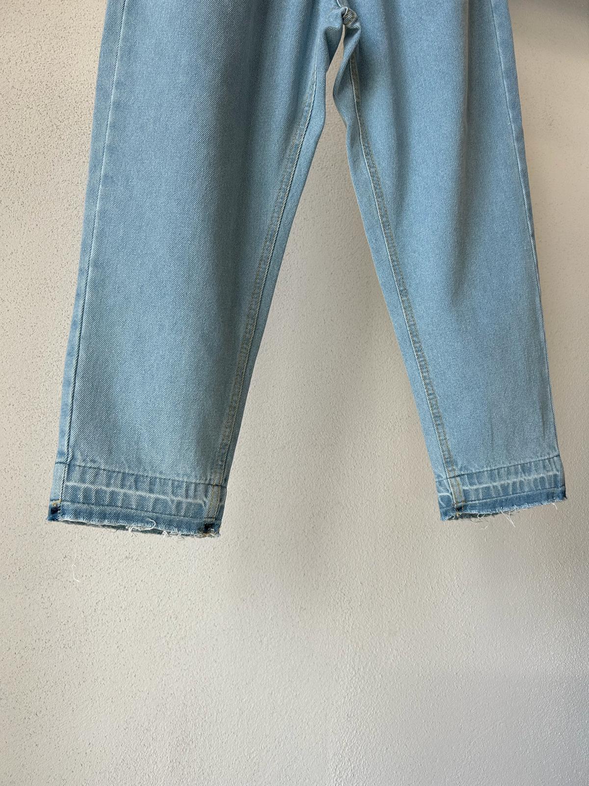 JEANS CROPPED FIT SFRANGIATO - 1046