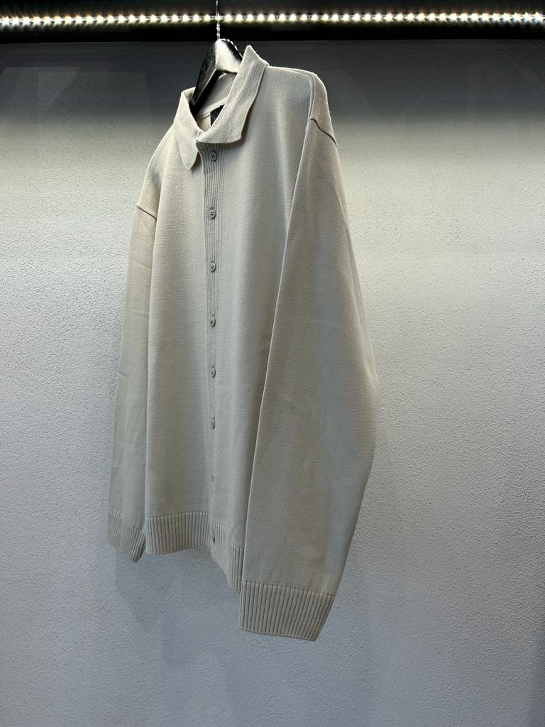 CARDIGAN COLLO POLLO IN LANA RASATA